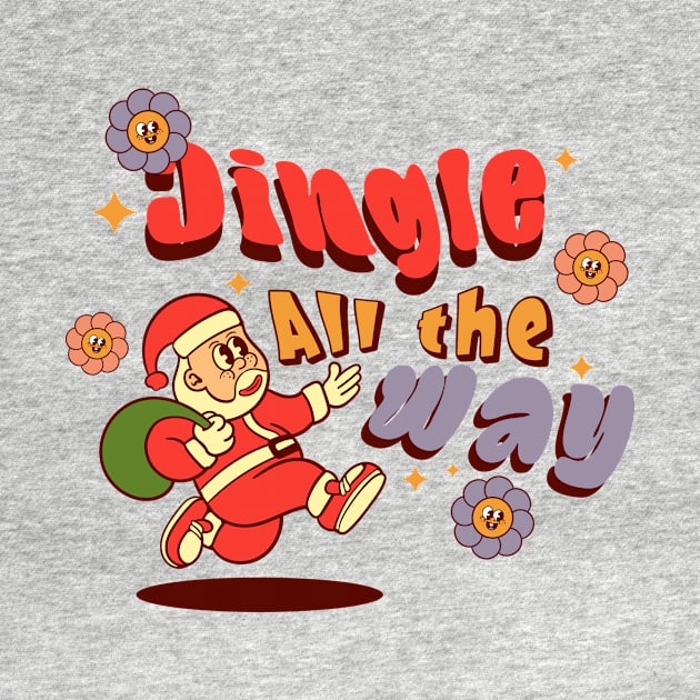 retro santa cartoon with  typography by Rantang Kecil